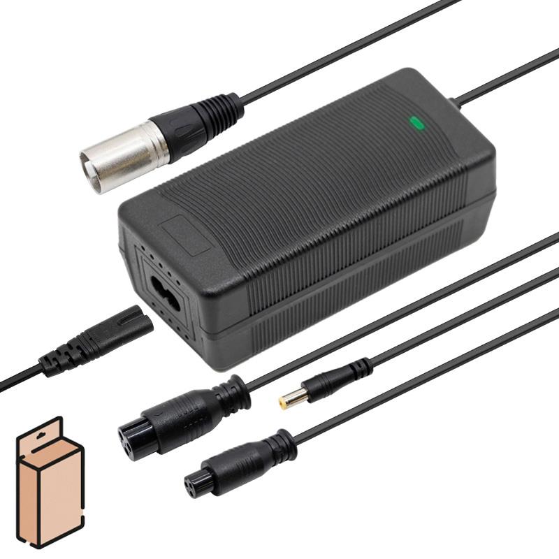 52V Lader (58,8v uitgang) 2A met DC/GX16/GX12/XLR connectoren
