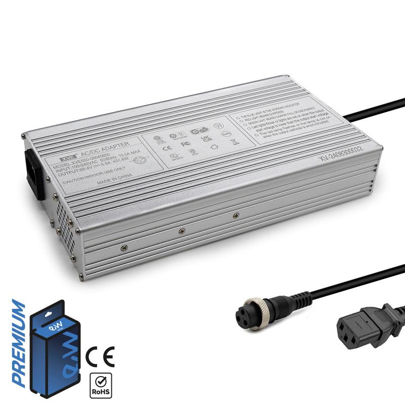 Oplader 60V (uitgang 66,4v) 6,5A connector GX16 