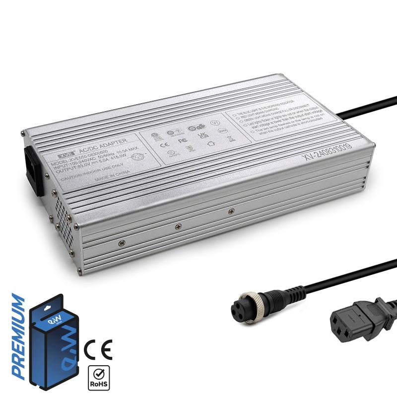 Lader 72V (uitgang 83v) 5A connector GX16 