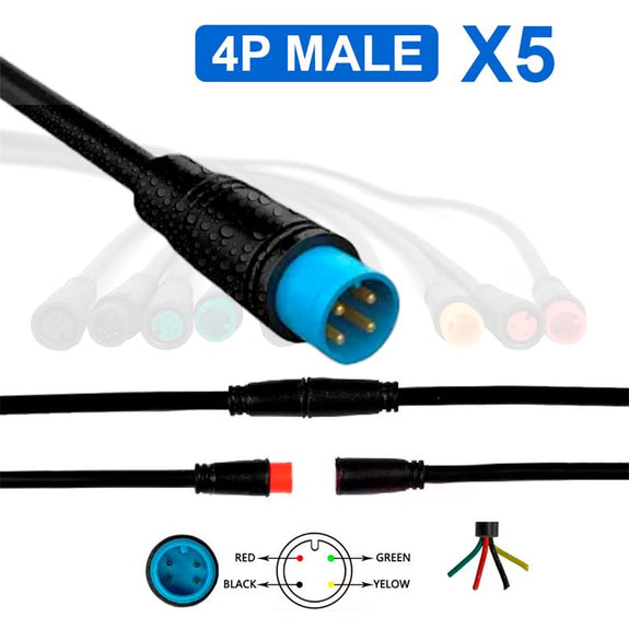 Waterdichte connector 8mm 4 polig - 5M