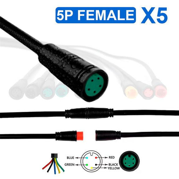 Waterdichte connector 8mm 5 pin- 5F