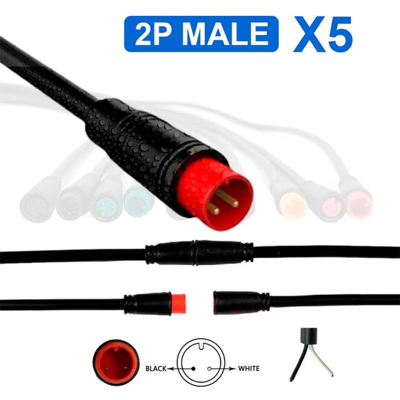 Waterdichte connector 8mm 2 polig - 5M