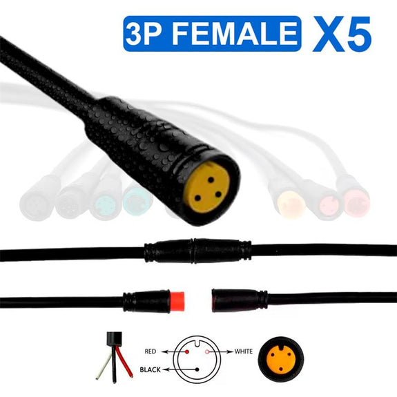 Waterdichte connector 8mm 3 pins - 5F