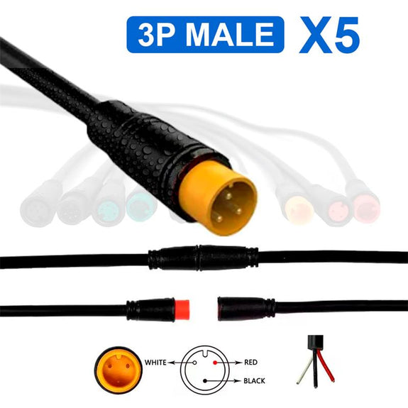 Waterdichte connector 8mm 3 polig - 5M