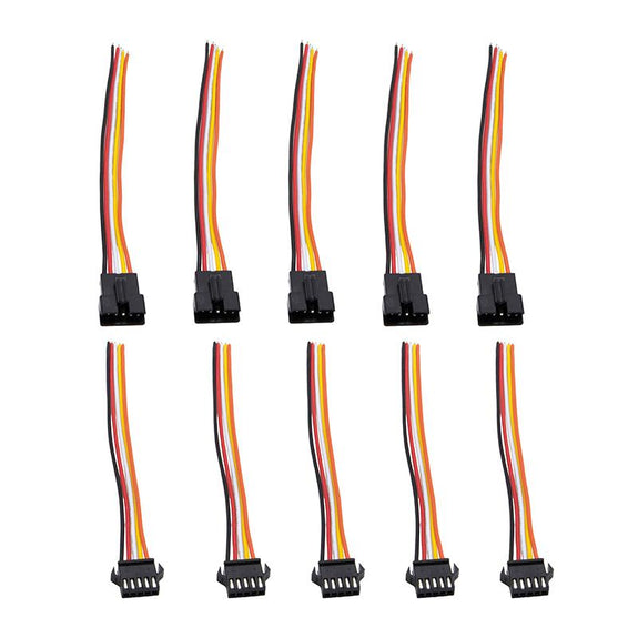 SM 5-pins connector met 22AWG-kabel - 5M/5F