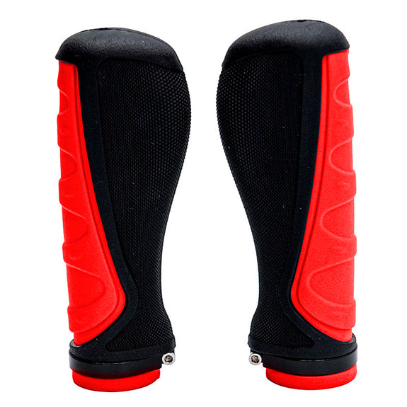 Ergonomische siliconen handvatten met rood slot - 2 stuks