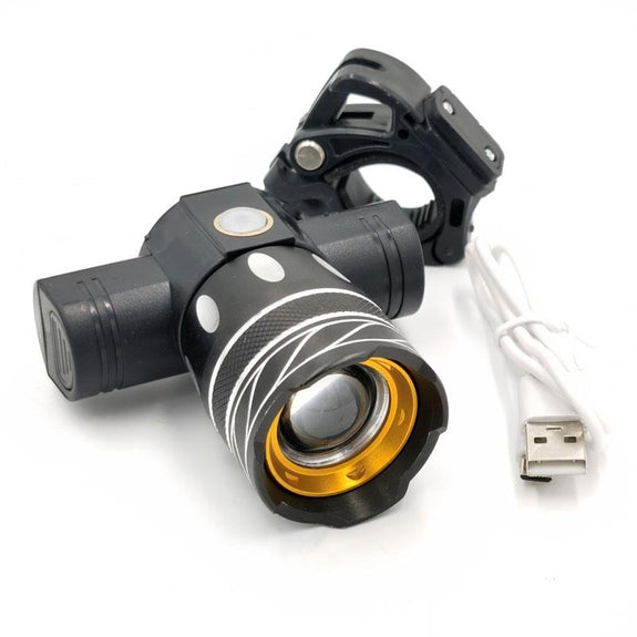 Oplaadbare LED-koplamp met stuurbevestiging