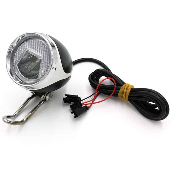 Witte 12-72v led koplamp met claxon met SM connector