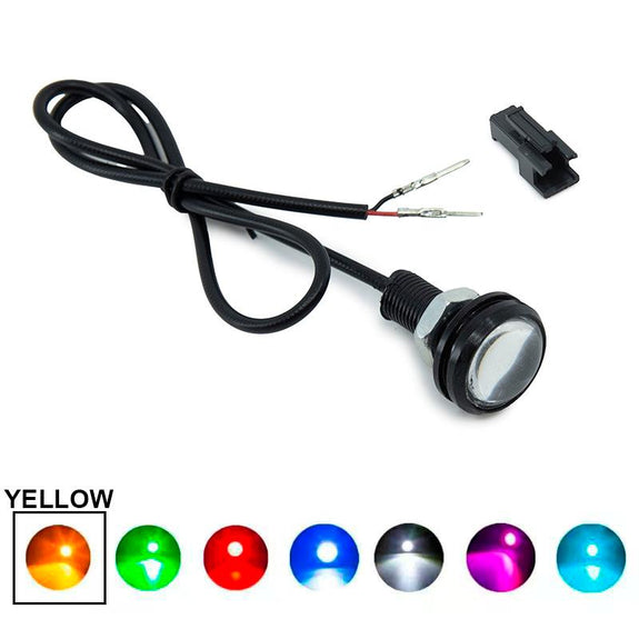 Geel adelaarsoog led 12V - 1ud