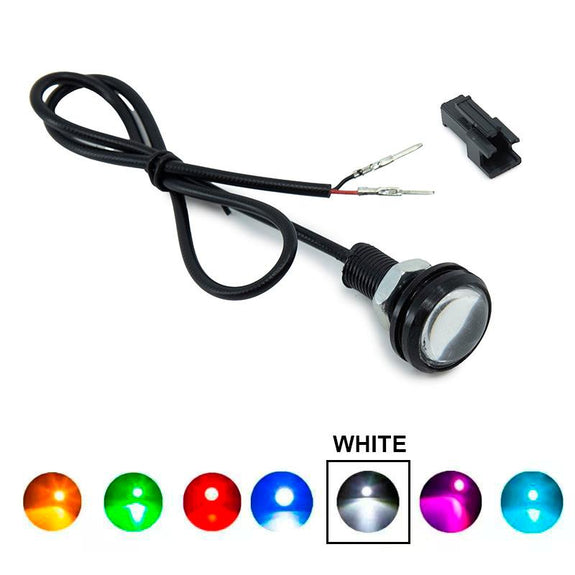 Wit adelaarsoog led 12V - 1ud