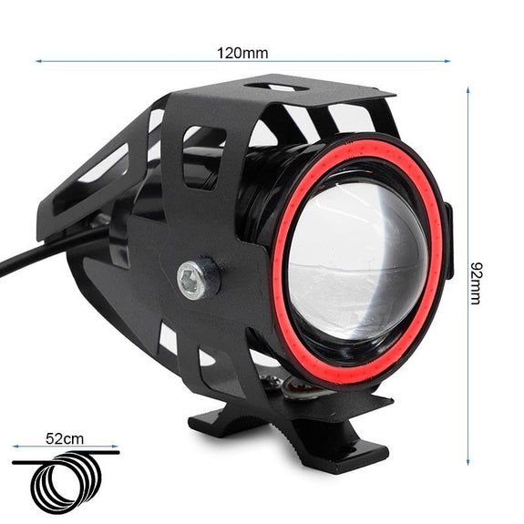 U7 led koplamp 12-80V rood