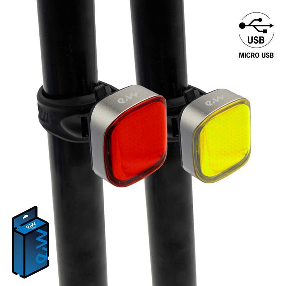 Oplaadbare voor- en achterlichtset EWL004 High Power