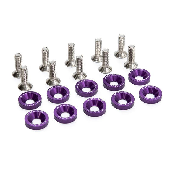 Violet JDM sluitring met schroeven M6x16 - 10st