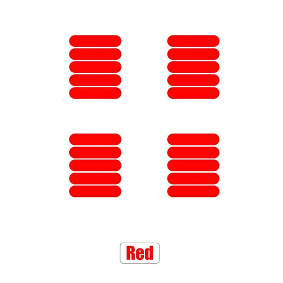 Rode reflecterende stickers 90x20mm - 20st