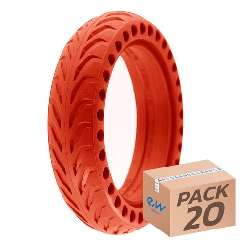 [L63124-02] Massief geperforeerd wiel 8.5x2-6.1/B34 - rood - 20st