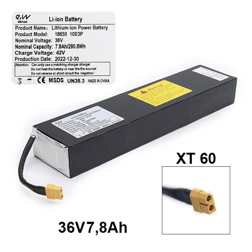 [Mb-BAT36V7.8AHXT60] Batterij 36V 7,8Ah batterij voor Kugoo S1 