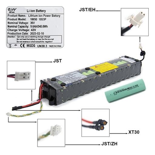 [BB-008] Batterij 36V 9,6 Ah voor Xiaomi M365/1S/Essential/MI3 