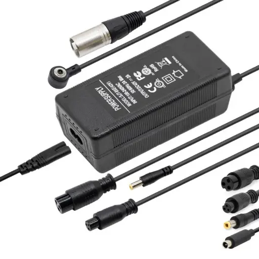 [Mb-CHARGUNI36] Universele oplader 42V 2A (36V) DC/X16/XLR/GX12/Niu