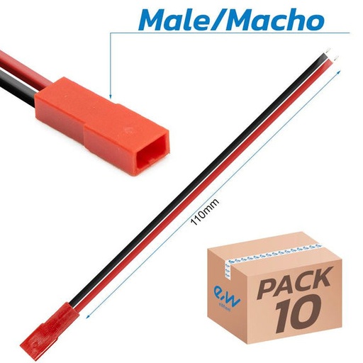 [35591-02] JST Bedrade Connector - 10 MANNELIJK