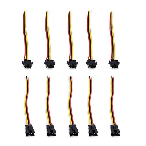 [8644-14] 22AWG SM 3 pins bedrade connector - 5F/5M