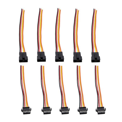 [8644-17] SM 5-pins connector met 22AWG-kabel - 5M/5F