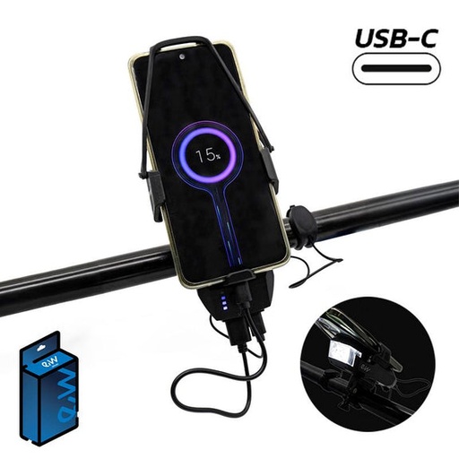 [CMM316] GSM houder met powerbank, luidspreker en licht