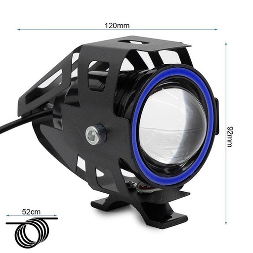 [8643-47] U7 12-80V blauwe led koplamp