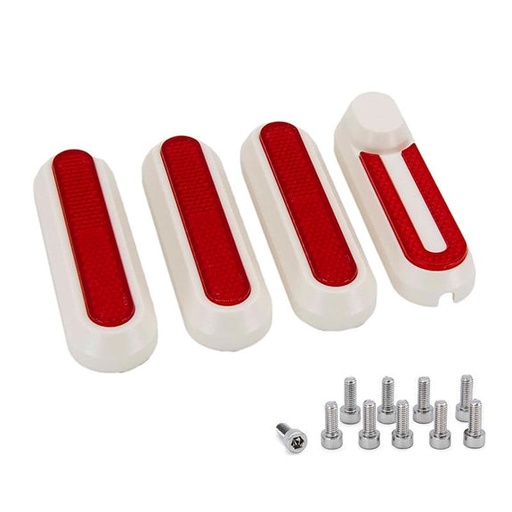 [8643-17] Witte reflector met rode reflector voor Xiaomi